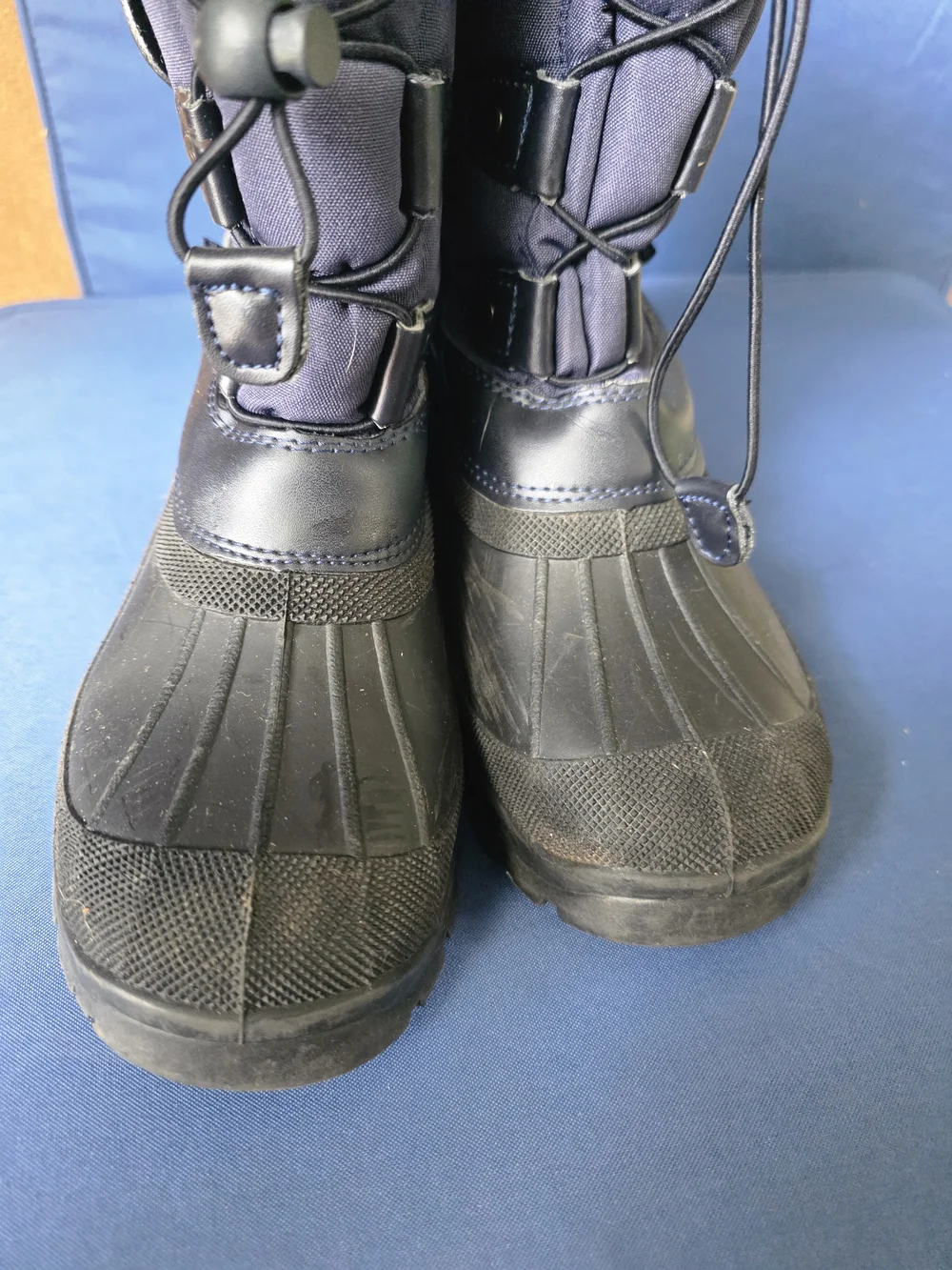 DREAM PAIRS Thinsulate 200g Winter Snow Boots Navy Faux Fur Waterproof Kids Sz 4
